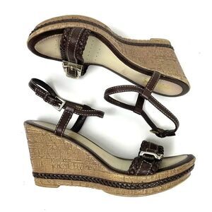 Geox Donna Justine Brown Leather Wedges 9